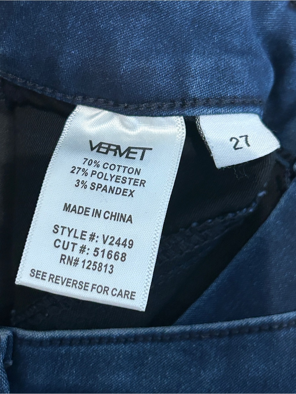 NWT Vervet Selena Super High-Rise Flare Jeans Dark Wash Raw Hem Sz 27 V2449 - Picture 9 of 10